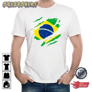 Torn Brazil Flag Men's TShirt