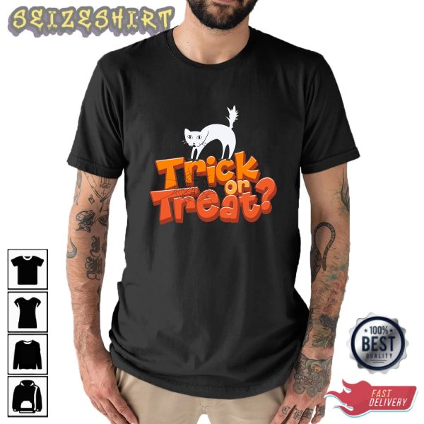 Trick Or Treat Halloween Cat Shirt