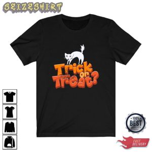 Trick Or Treat Halloween Cat Shirt