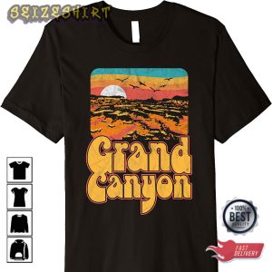 Vintage 80s Grand Canyon National Park Retro Souvenir Camping Gift T-Shirt