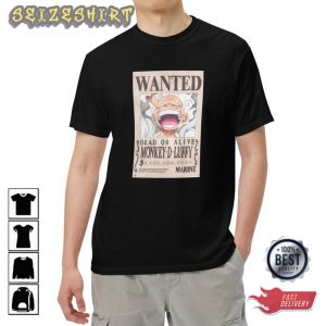 Wanted Monkey D Luffy One Piece Merch T-Shirt