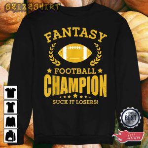 Winner Fantasy Football Champ Champion Draft Football Legend Tshirt