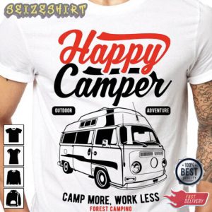 Happy Camper Outdoor Best T-Shirt Design