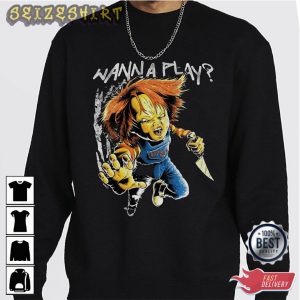 Just A Girl Who Wanna Play Loves Chucky Graphic T-shirt