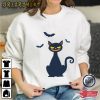 Halloween Black Cat Graphic Shirt