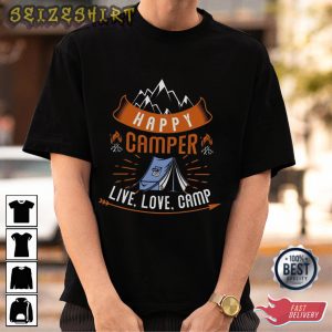 Happy Camper Live Love Camp Graphic Tee