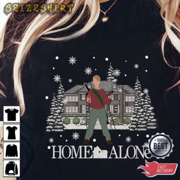 Home Alone Christmas comedy film T-shirt Design