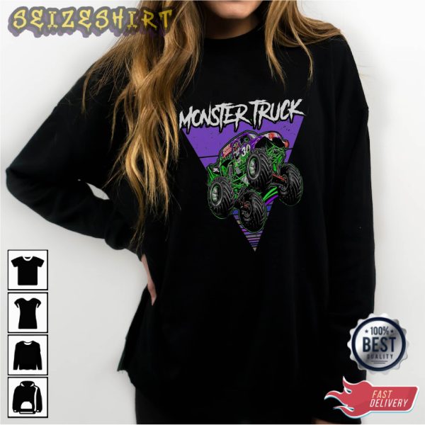 Monster Truck Best Graphic Tee Long Sleeve Shirt