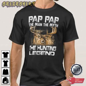 Pap Pap The Man Myth The Hunting Legend Limited Graphic Tee