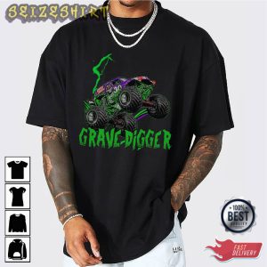 Grave Digger Green Graphic Tee Long Sleeve Shirt