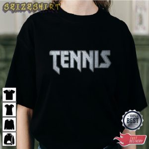 Tennis Basic Cool Black And White Graphic Tee