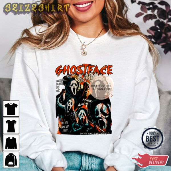 Ghost Face Best Halloween Tee Shirt Long Sleeve Shirt