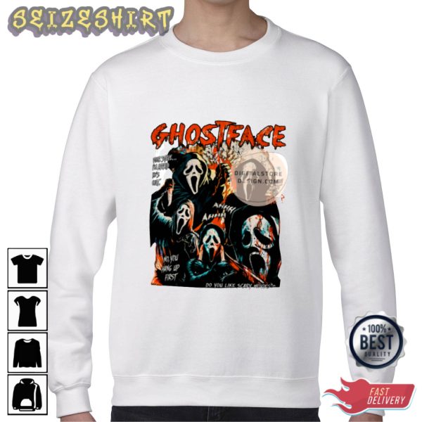 Ghost Face Best Halloween Tee Shirt Long Sleeve Shirt
