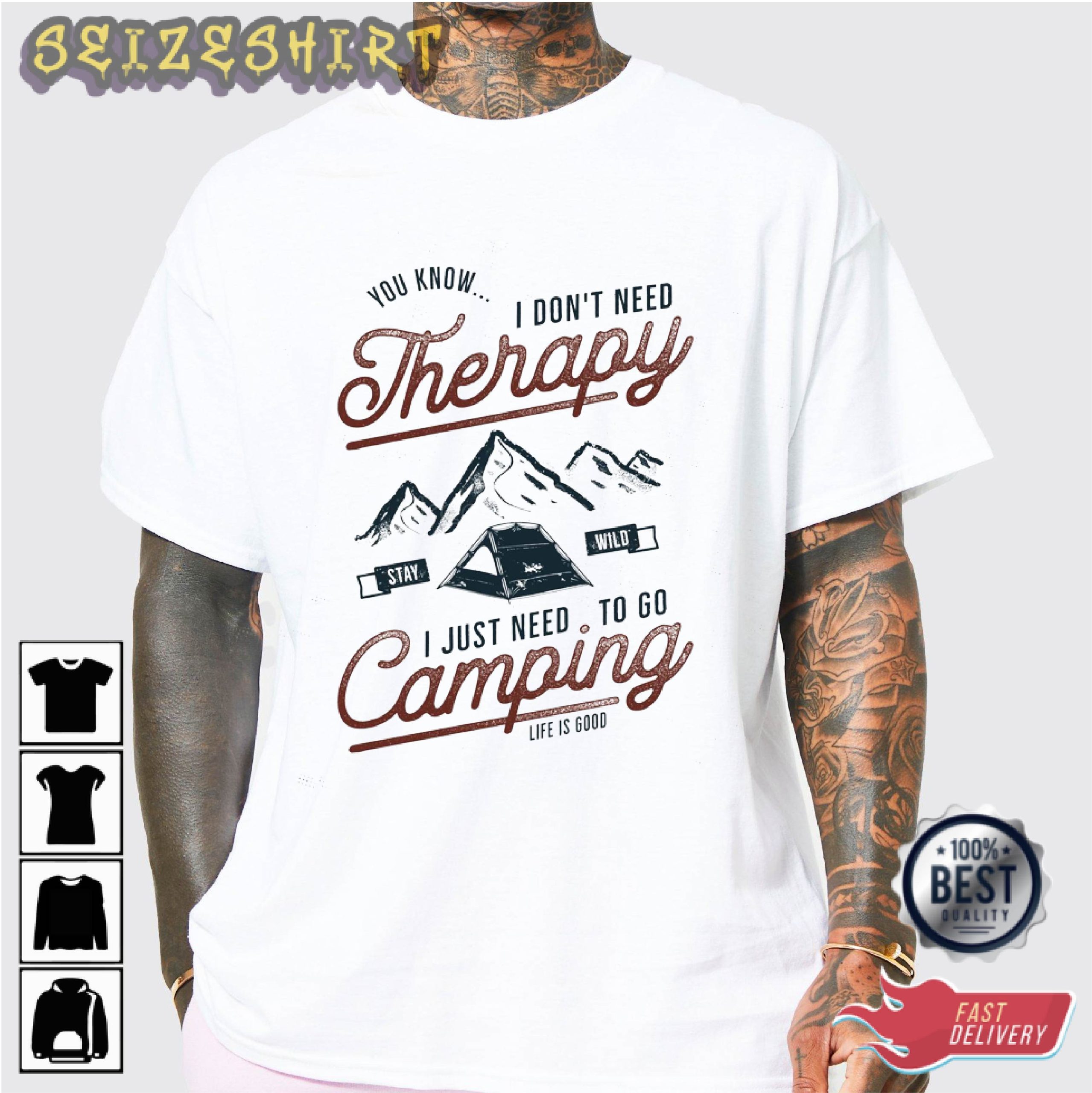 I Just Need To Go Camping Graphic Tee