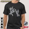 Man Fighting Mountain Lion With Mountain Bike Graphic Tee