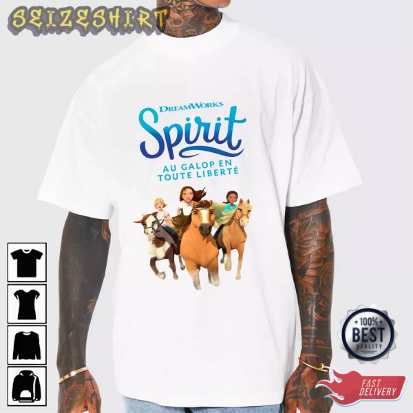 Dreamworks Spirit Cute Graphic Tee Long Sleeve Shirt