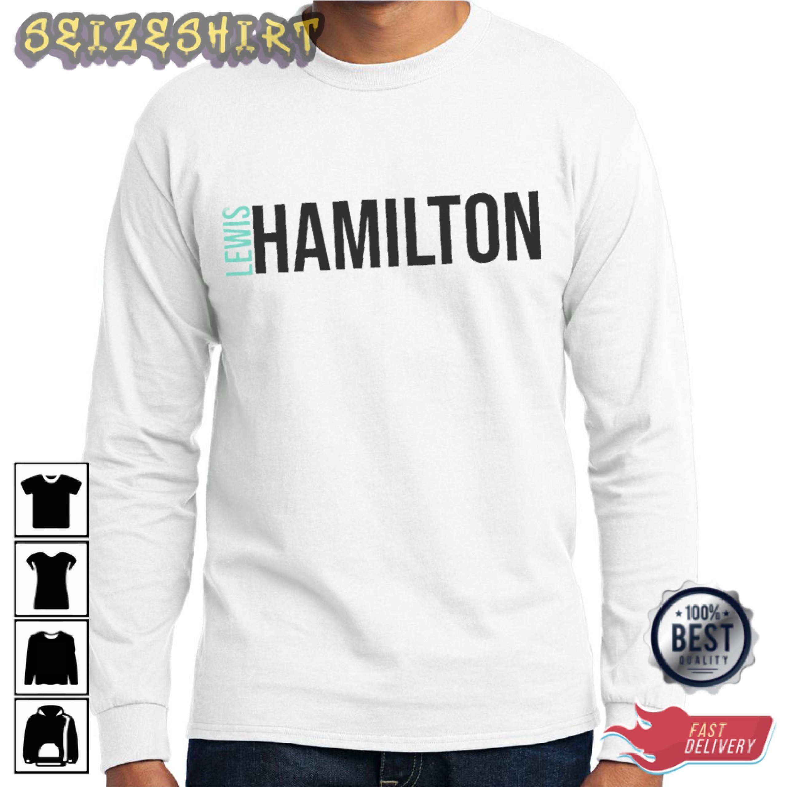 Lewis Hamilton Basic Graphic Tee Long Sleeve Shirt