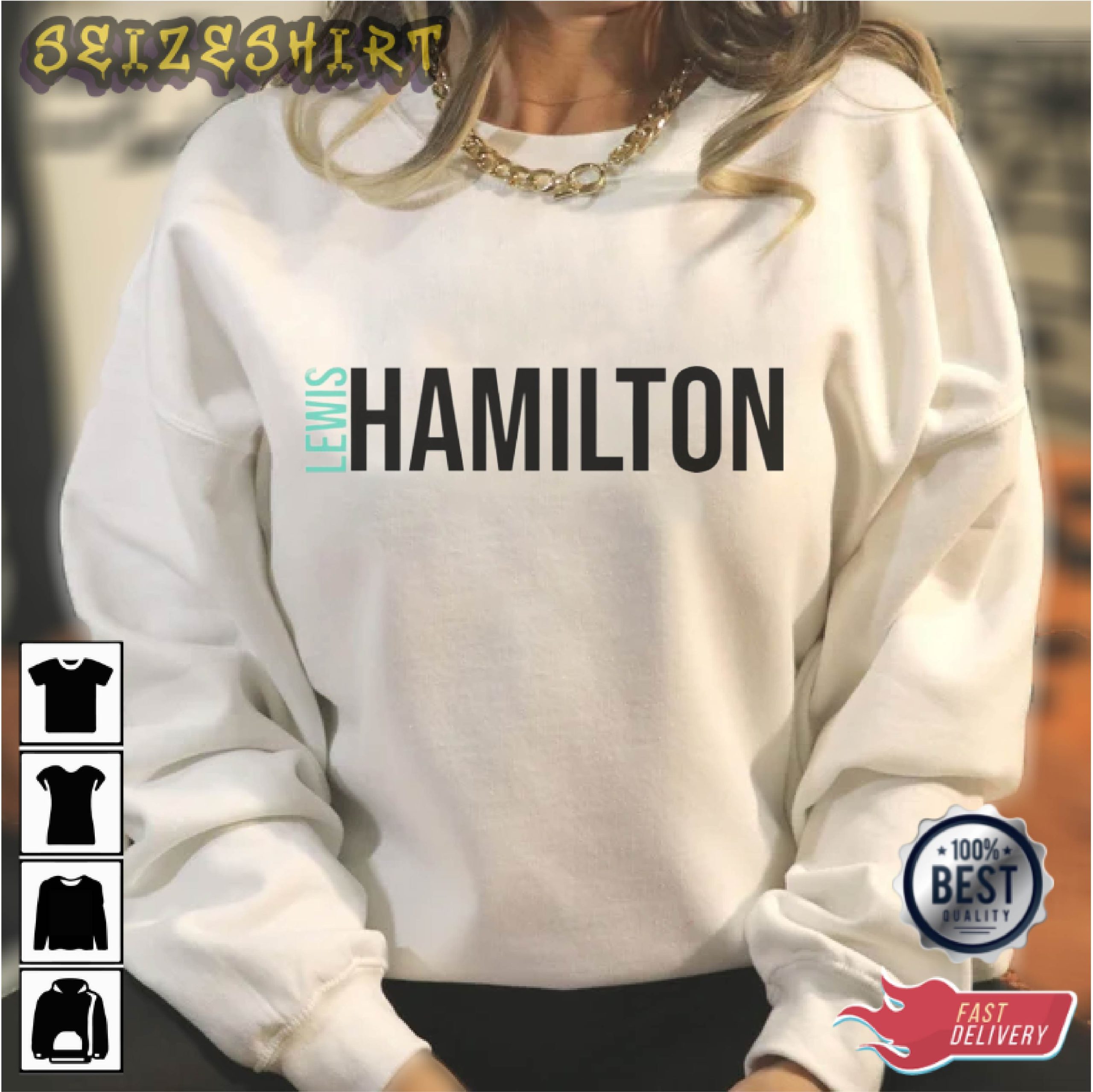 Lewis Hamilton Basic Graphic Tee Long Sleeve Shirt