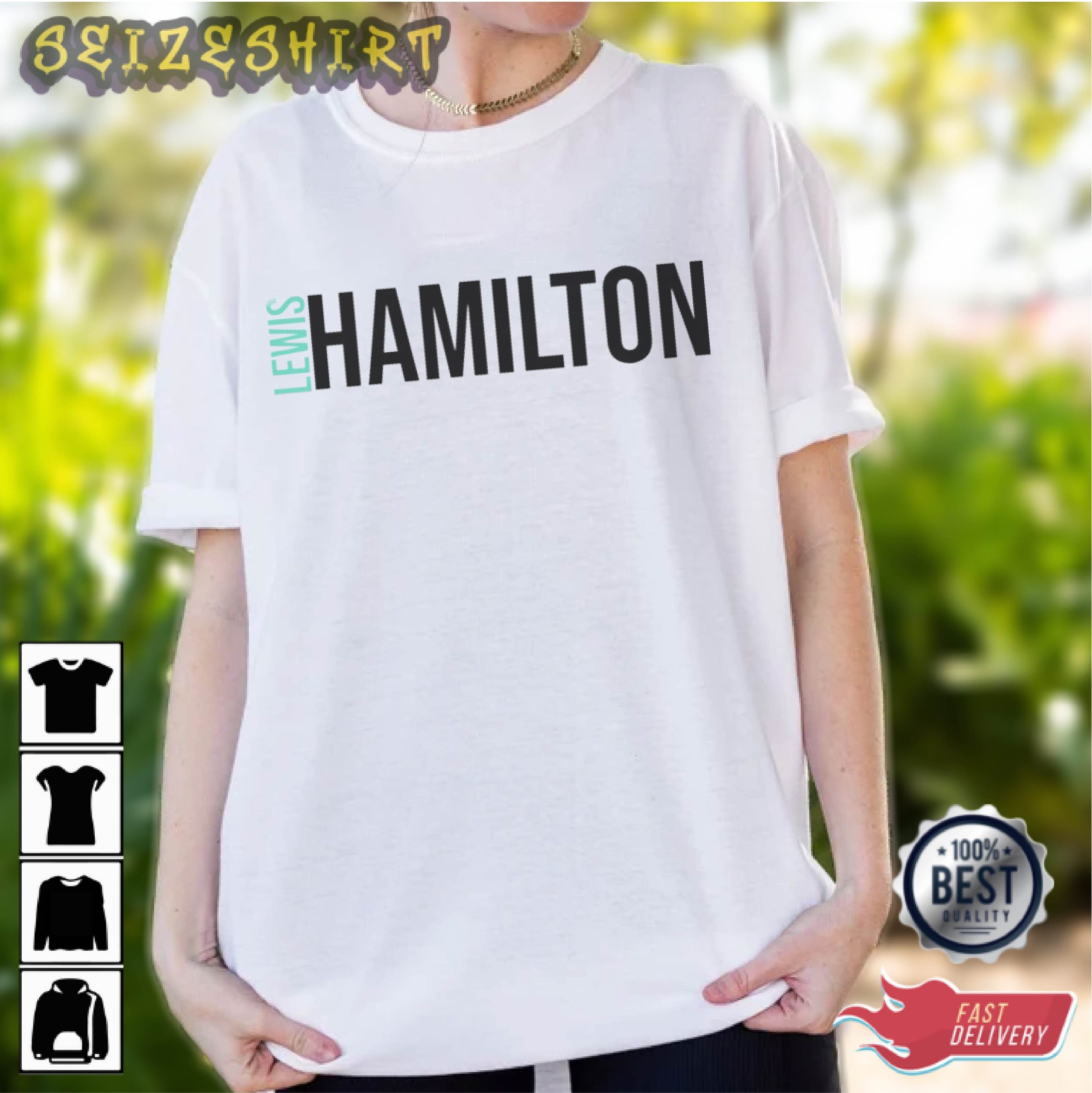 Lewis Hamilton Basic Graphic Tee Long Sleeve Shirt