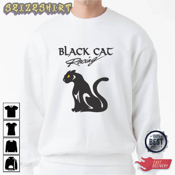 Black Cat Racing Halloween Shirt