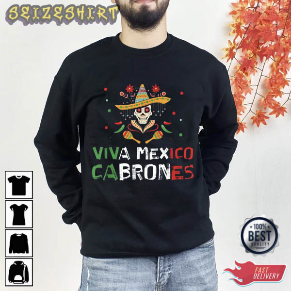 Vivia Mexico Cabrones Independence T Shirt Design