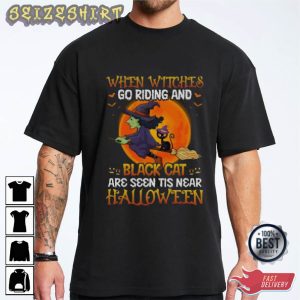 Switch Witch And Cat HalloweenGraphic Tee