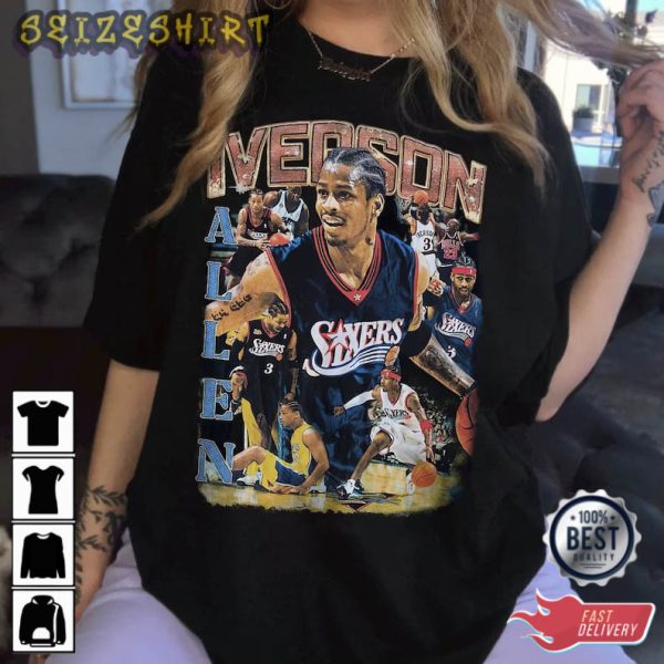 Allen Iverson Vintage Inspired 90’s Basketball T-Shirt