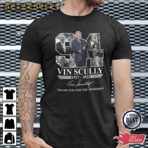 Vin Scully Shirt 1927 2022 Memories Graphic Tee