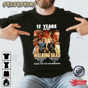 Walking Dead 12 Years T-shirt Printing