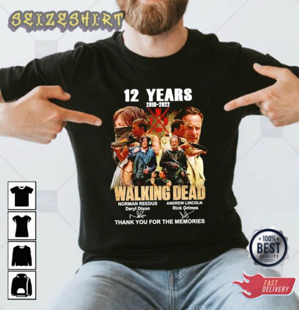 Walking Dead 12 Years T-shirt Printing