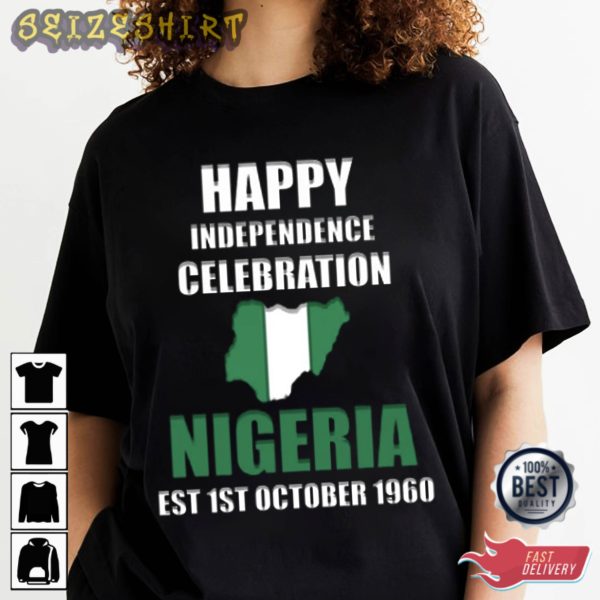 Happy Independence Celebration Nigeria Est.1960 Graphic Tees