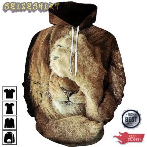 Big Face Lion 3D Hoodie Graphic Hoodie