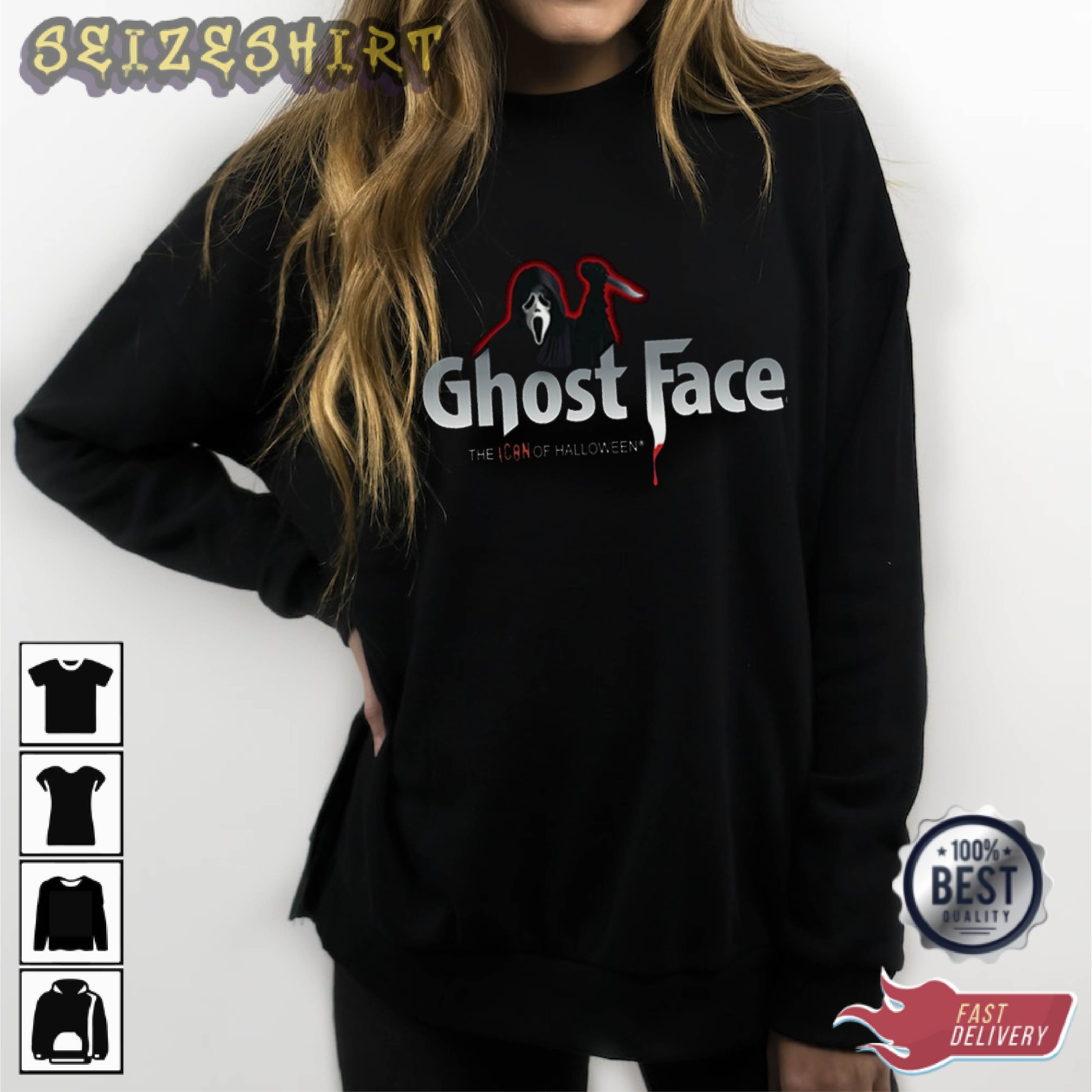 Ghost Face Focus Alphabet HOT Graphic Tee Long Sleeve Shirt