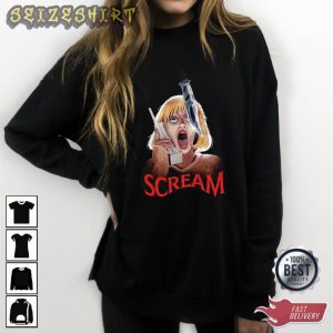 Harley Queen Scream Halloween Graphic Tee Long Sleeve Shirt