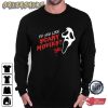 Scary Movies Red Ghost Face Graphic Tee Long Sleeve Shirt