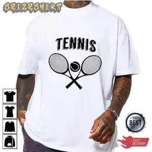Tennis Black And White Hot Tee Shirt