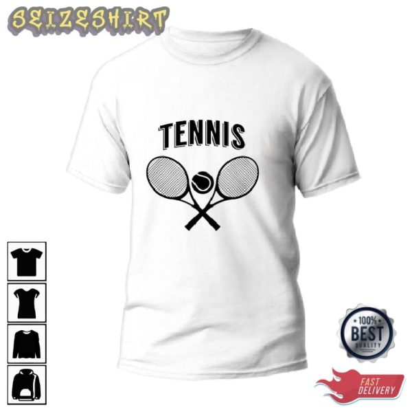 Tennis Black And White Hot Tee Shirt