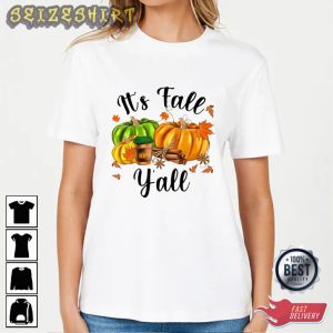 Its Fall Yall Halloween Graphic Tee Shirt