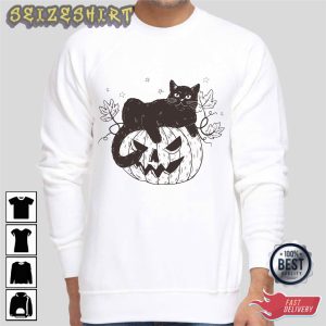 Cat Pumpkin Halloween Shirt Design