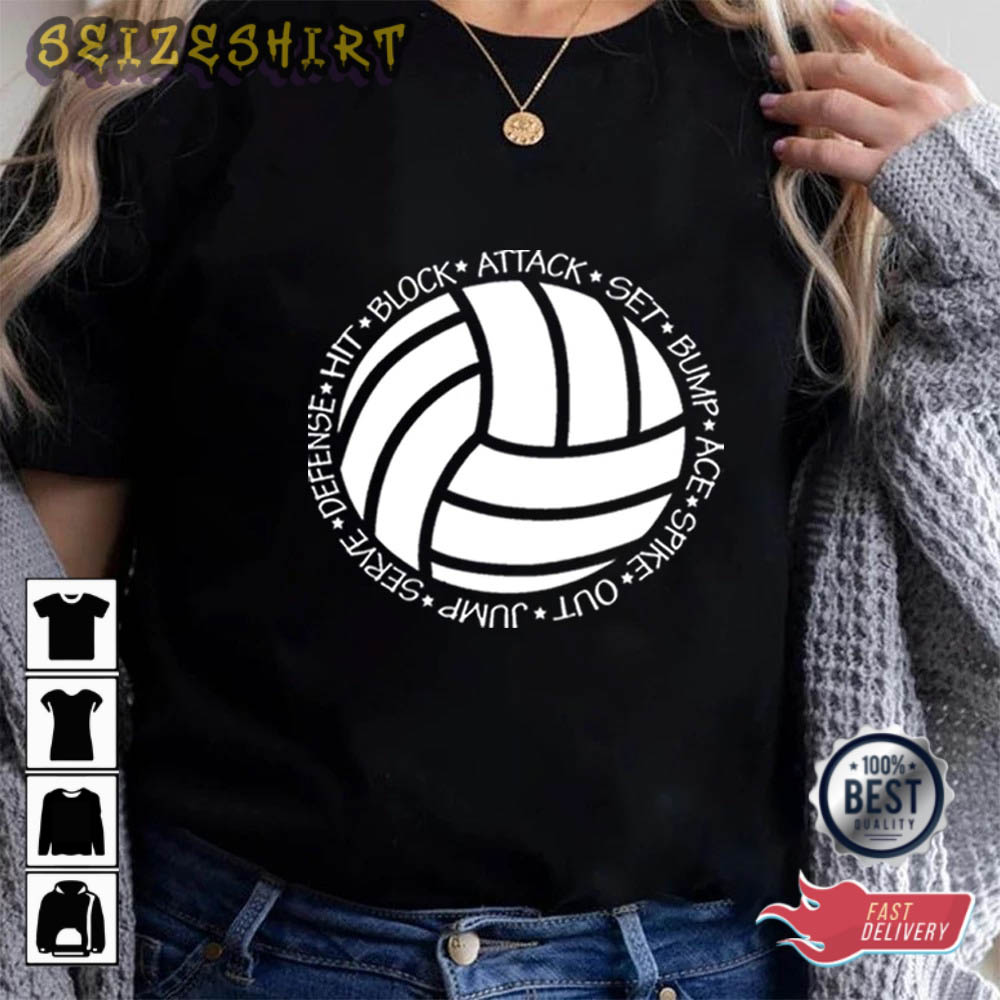 Volleyball Shirt Scenario Sports Team Unisex Graphic Tee