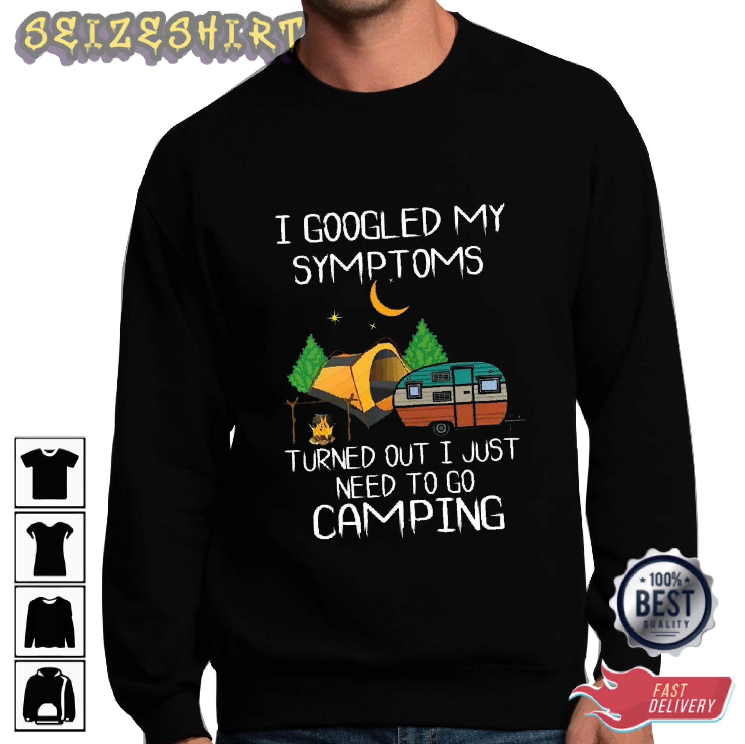 I Googled My Symtoms Camping Graphic Tee