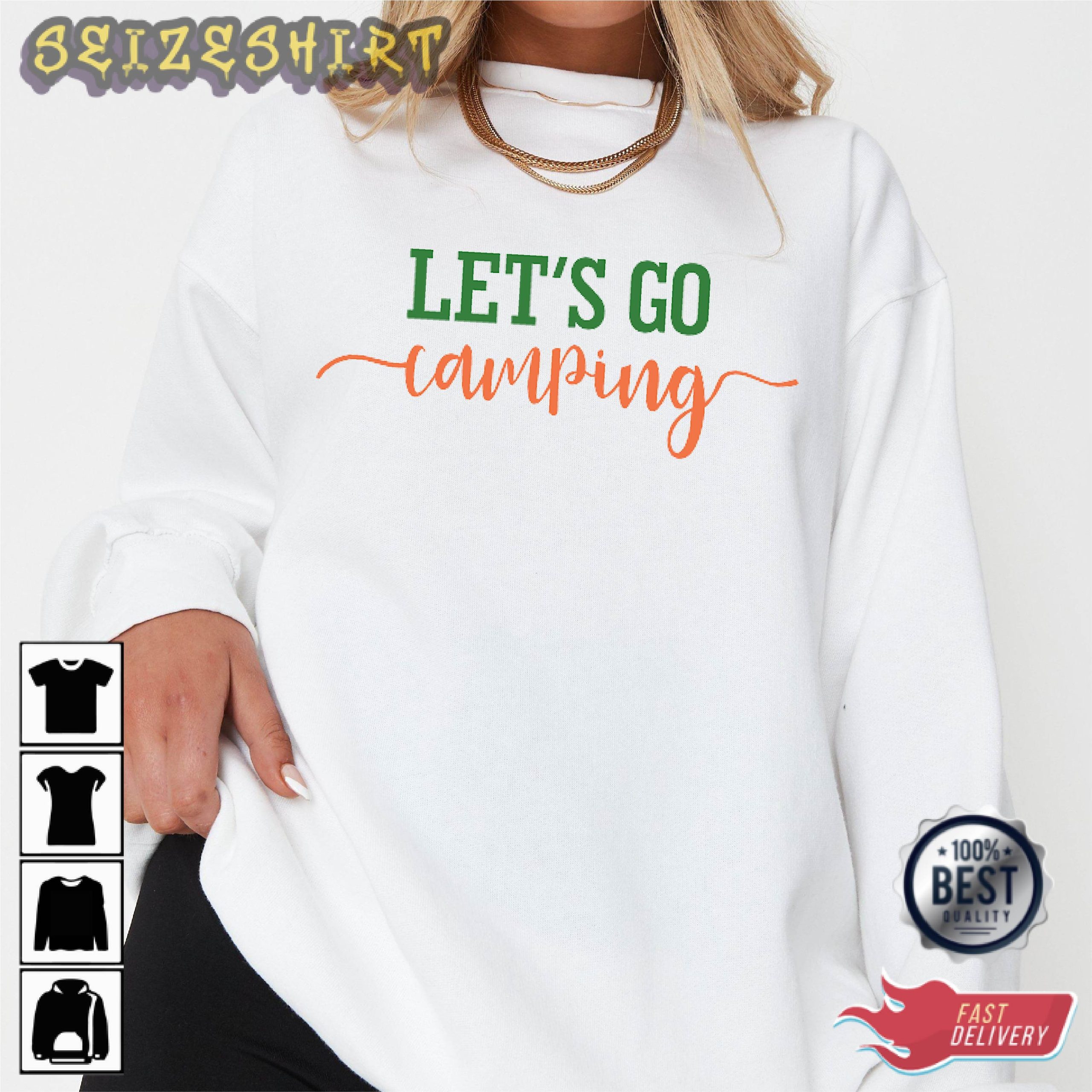 Let's Go Camping In The Mountain Graphic Tee