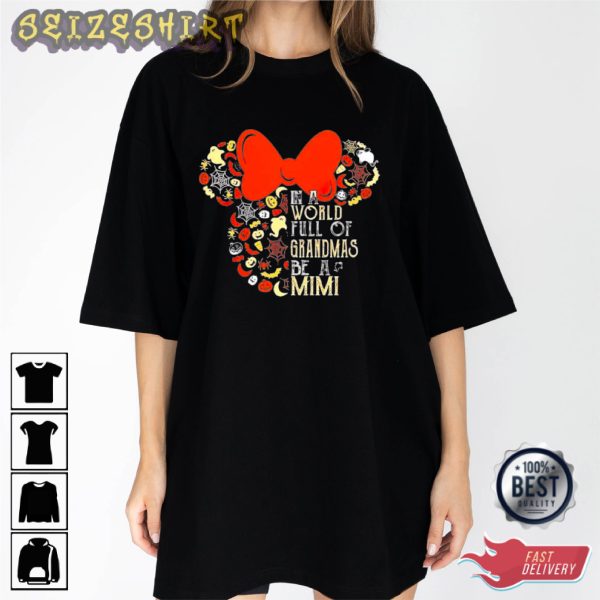 Minnie In A World Cute Graphic Tee Long Sleeve Shirt