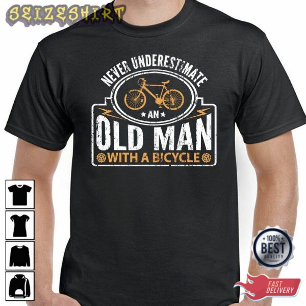 An Old Man With A Bicycle Graphic Tee