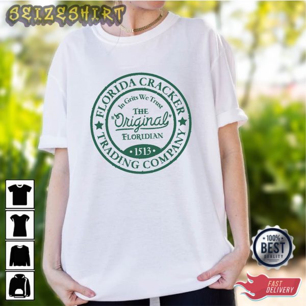 Florida Cracker Green Circle Basic Graphic Tee Sweater Shirt