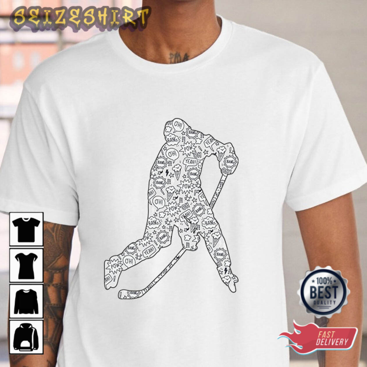 Hockey T-shirt for Men - Ice Hockey Shirt