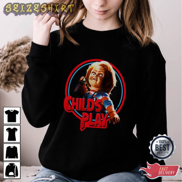 Child’s Play Slasher Film Chucky Doll T-Shirt Design