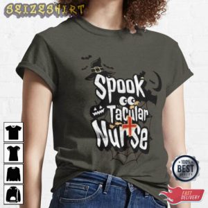 Spook Tacular Nurse Funny Halloween T-Shirt