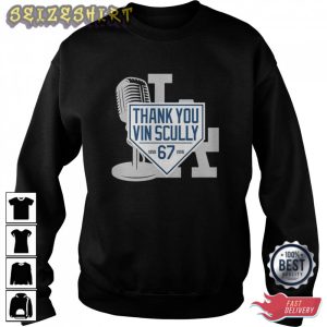 Thank You Vin Scully 1950 2016 67 Rip Graphic Tee