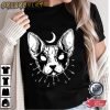 Black Cat Metal Rock Gothic Satan Demon Upside Down Graphic Tee
